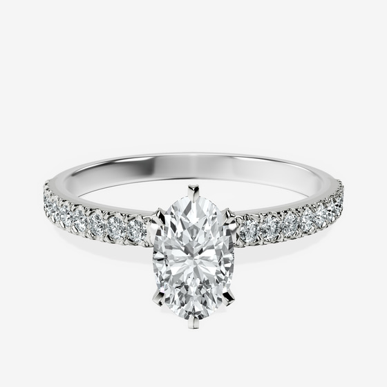 Mereia Secret Halo Lab Diamond Ring front view