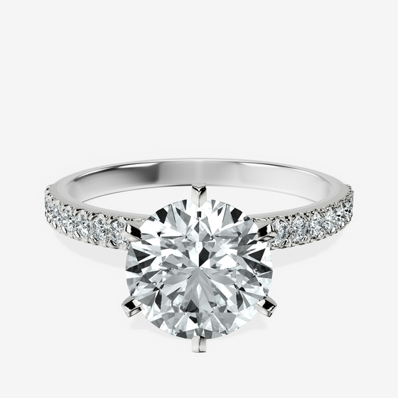 Mereia Secret Halo Lab Diamond Ring front view