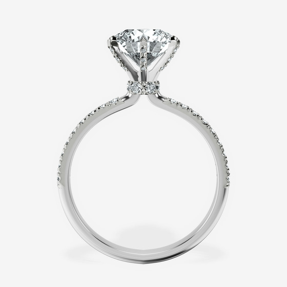 Mereia Secret Halo Lab Diamond Ring top view