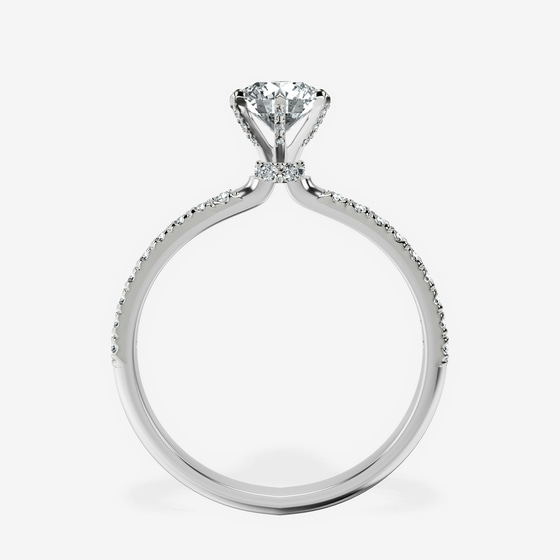 Mereia Secret Halo Lab Diamond Ring left view