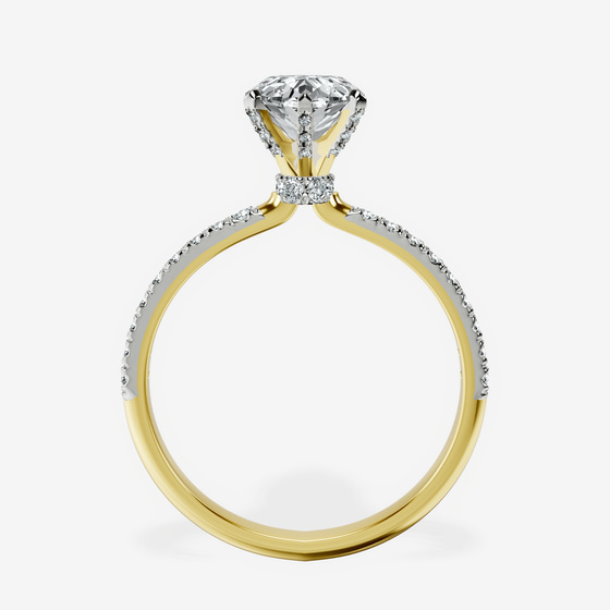 Mereia Secret Halo Lab Diamond Ring top view