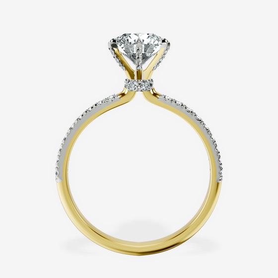 Mereia Secret Halo Lab Diamond Ring left view