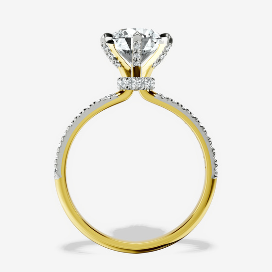 Mereia Secret Halo Lab Diamond Ring top view