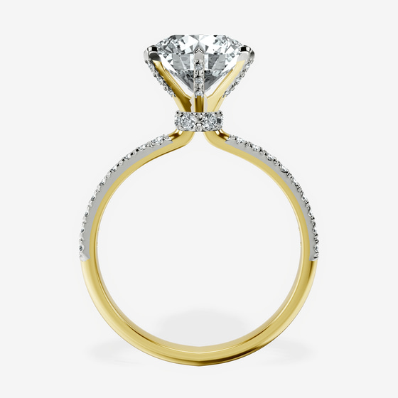 Mereia Secret Halo Lab Diamond Ring left view