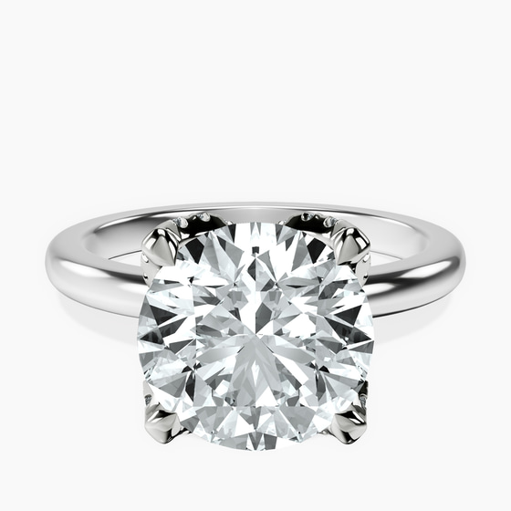 Mabel Petal Solitaire Lab Diamond Ring front view