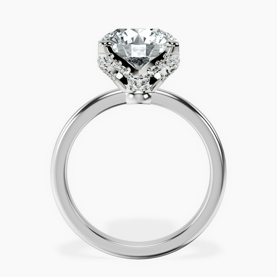 Mabel Petal Solitaire Lab Diamond Ring left view
