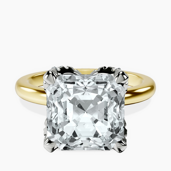 Mabel Petal Solitaire Lab Diamond Ring front view