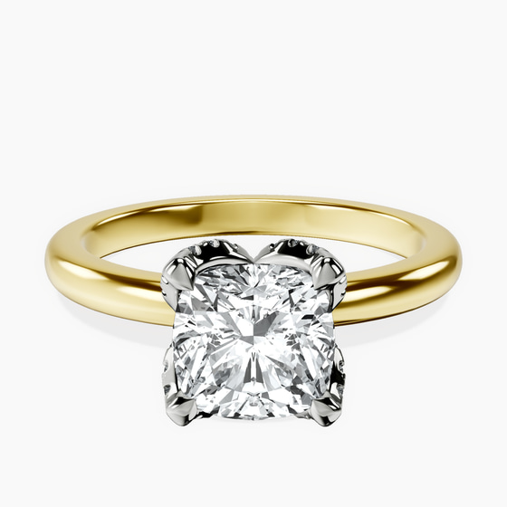 Mabel Petal Solitaire Lab Diamond Ring front view