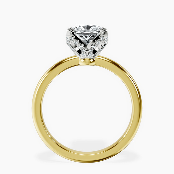 Mabel Petal Solitaire Lab Diamond Ring left view