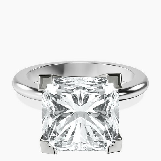 Cordelia Knife Edge Solitaire Lab Diamond Ring front view