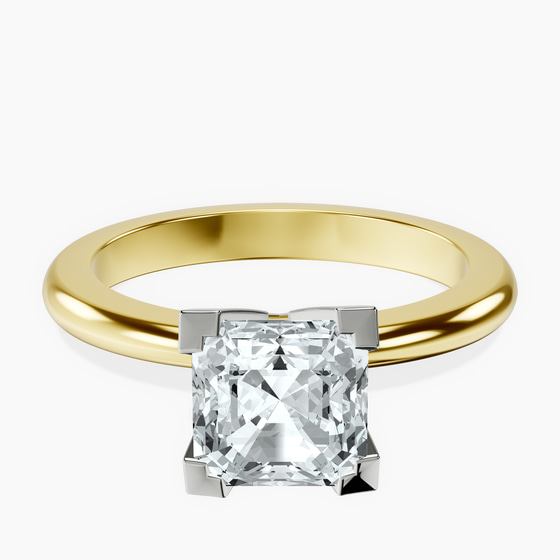 Cordelia Knife Edge Solitaire Lab Diamond Ring front view