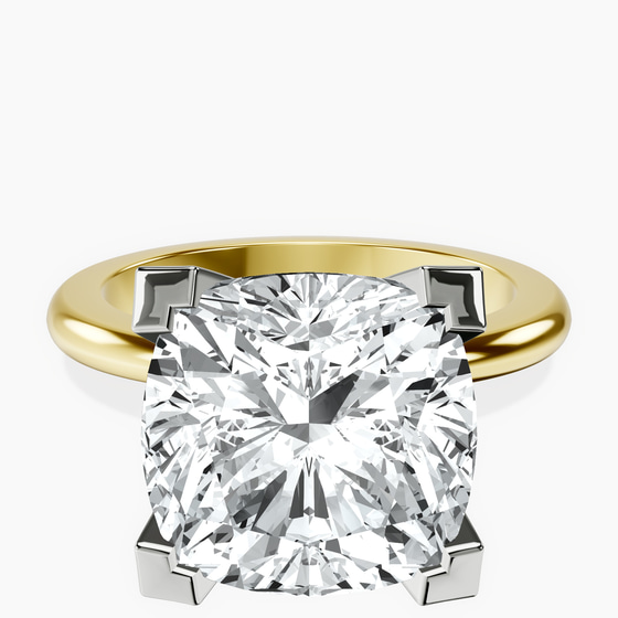 Cordelia Knife Edge Solitaire Lab Diamond Ring front view