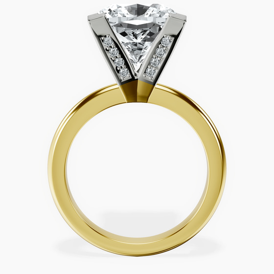 Cordelia Knife Edge Solitaire Lab Diamond Ring left view