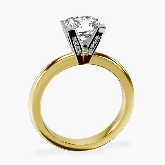 Cordelia Knife Edge Solitaire Lab Diamond Ring left view