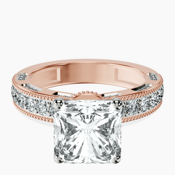 Regalia Milgrain Lab Diamond Ring front view