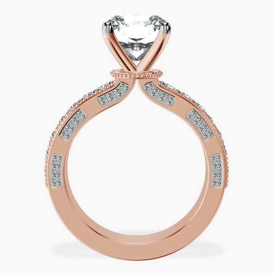 Regalia Milgrain Lab Diamond Ring left view