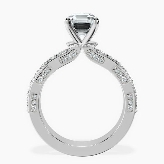 Regalia Milgrain Lab Diamond Ring left view