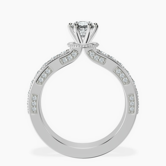 Regalia Milgrain Lab Diamond Ring left view