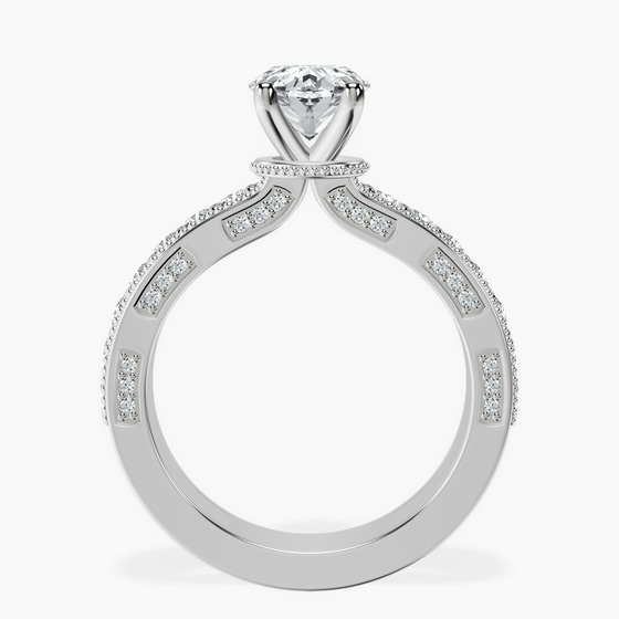 Regalia Milgrain Lab Diamond Ring left view