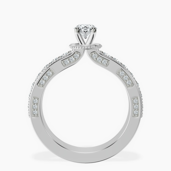 Regalia Milgrain Lab Diamond Ring left view