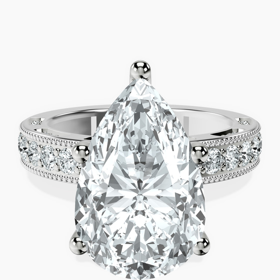 Regalia Milgrain Lab Diamond Ring front view