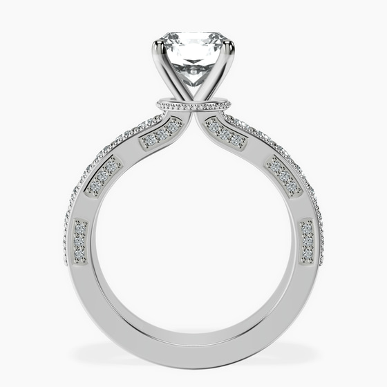 Regalia Milgrain Lab Diamond Ring left view