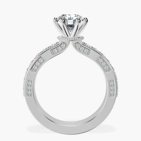 Regalia Milgrain Lab Diamond Ring left view