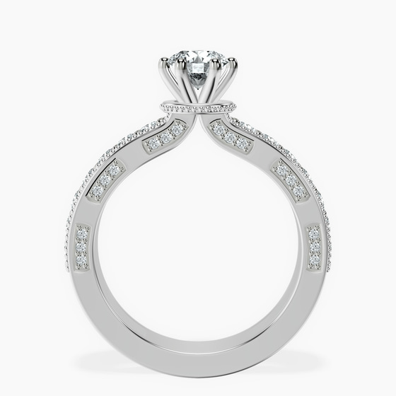 Regalia Milgrain Lab Diamond Ring left view