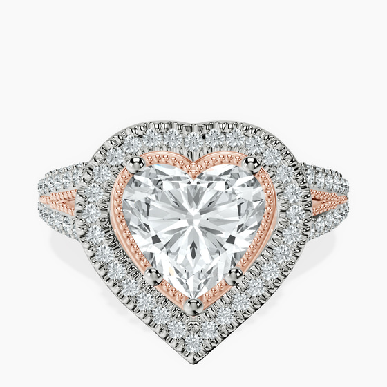 Opulenté Antique Halo Lab Diamond Ring front view