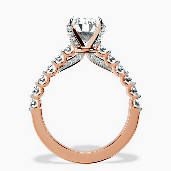 Austria Cathedral Lab Diamond Ring top view