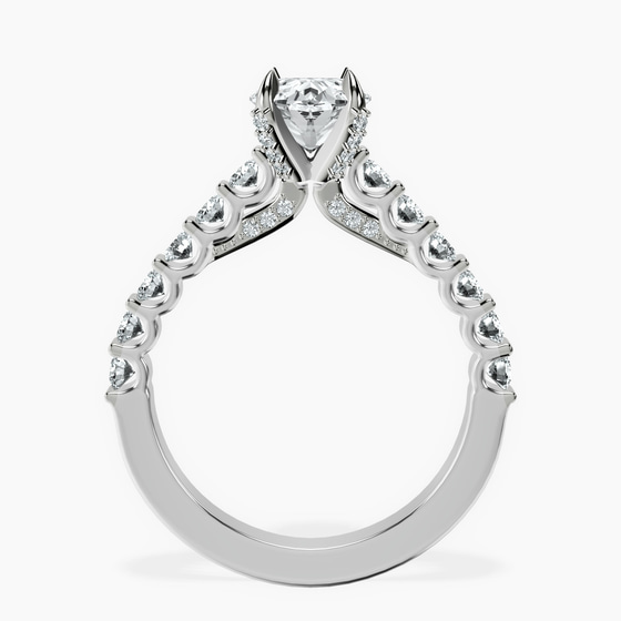 Austria Cathedral Lab Diamond Ring left view