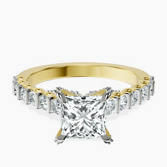Austria Cathedral Lab Diamond Ring front view