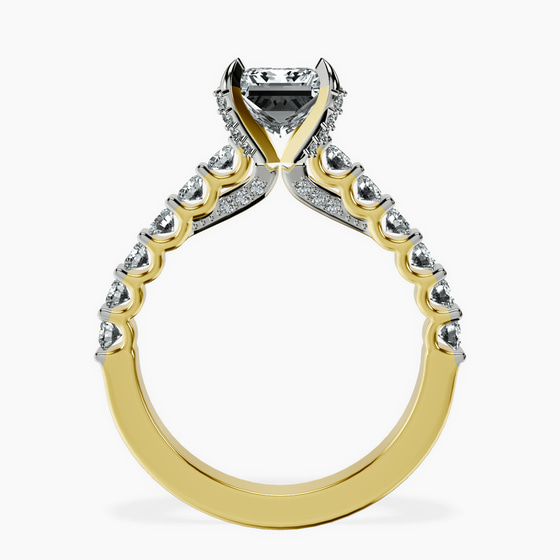 Austria Cathedral Lab Diamond Ring left view