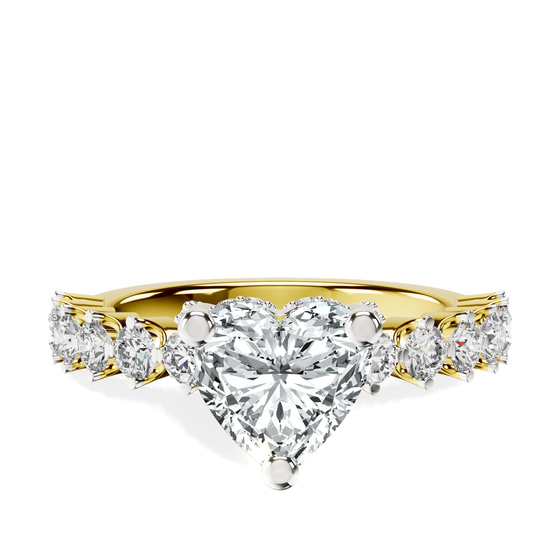 Caitronia Floating Side Stones Lab Diamond Ring front view