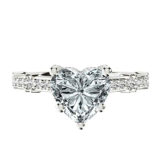 Odyssey Hidden Halo Lab Diamond Ring front view