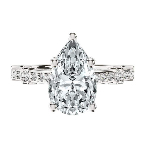 Odyssey Hidden Halo Lab Diamond Ring front view