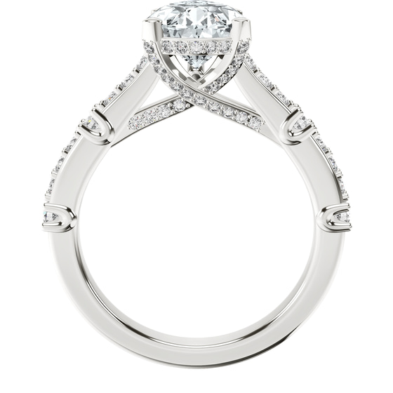 Odyssey Hidden Halo Lab Diamond Ring top view