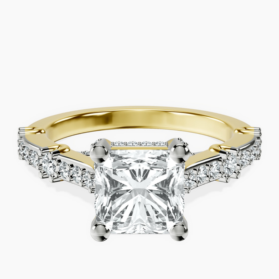 Odyssey Hidden Halo Lab Diamond Ring front view