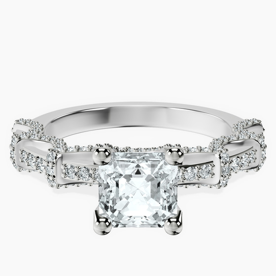 Ciara Petite Station Style Lab Diamond Ring front view