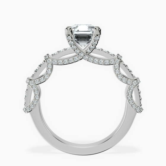 Ciara Petite Station Style Lab Diamond Ring left view