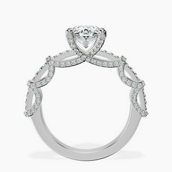 Ciara Petite Station Style Lab Diamond Ring left view