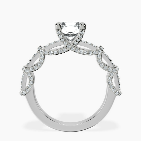 Ciara Petite Station Style Lab Diamond Ring left view
