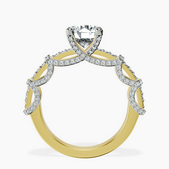 Ciara Petite Station Style Lab Diamond Ring left view