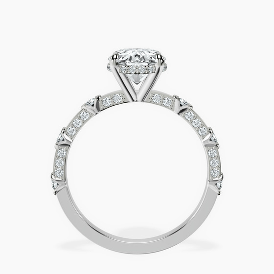 Majestic Love Lab Diamond Accent Ring left view