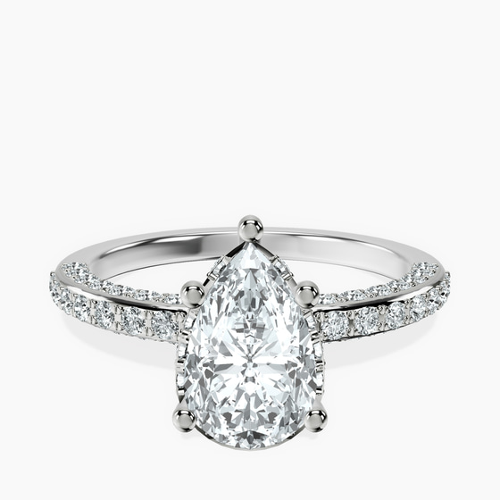 Adele Secret Double Halo Lab Diamond Ring front view