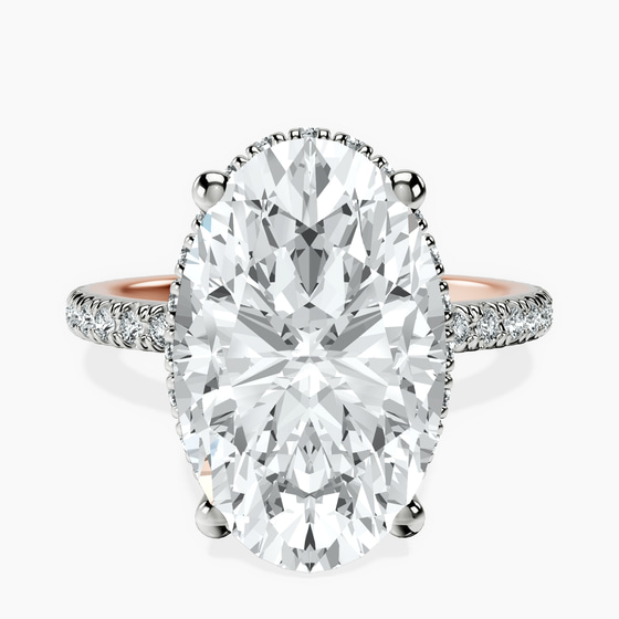 Cleopatra Halo Lab Diamond Ring front view