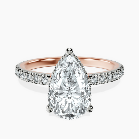 Cleopatra Halo Lab Diamond Ring front view