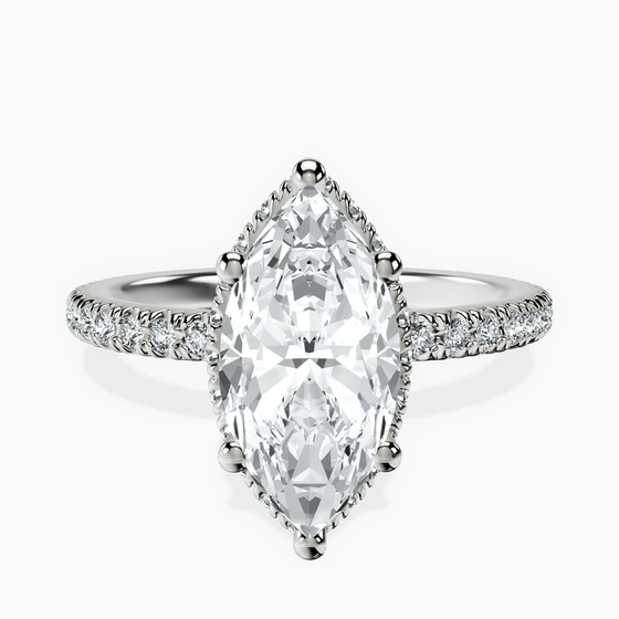 Cleopatra Halo Lab Diamond Ring front view