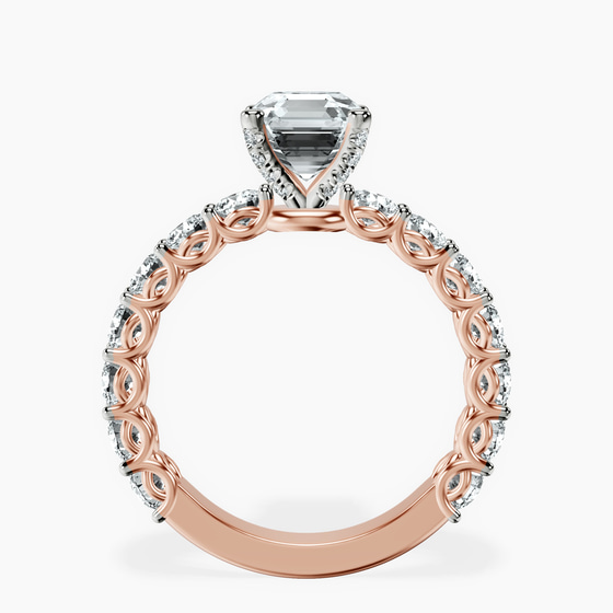Genelia Side Stone Lab Diamond Ring left view