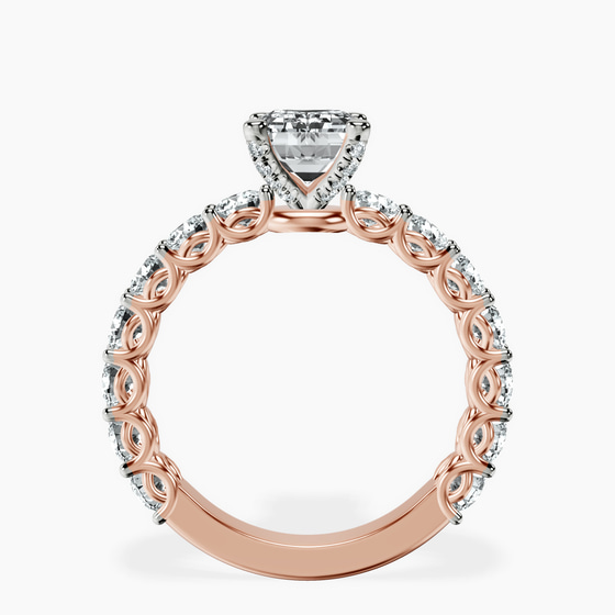 Genelia Side Stone Lab Diamond Ring left view